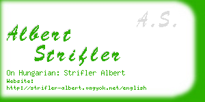 albert strifler business card